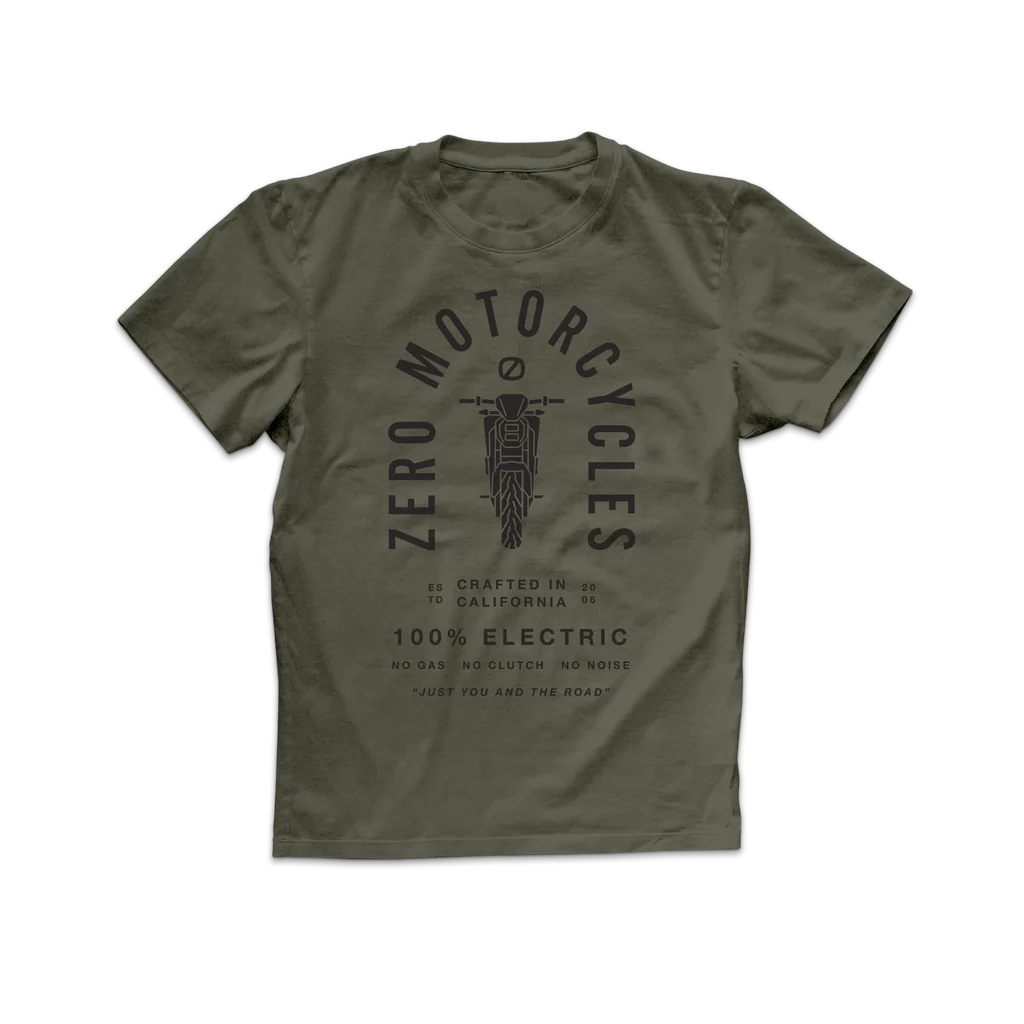 Bike Graphic Tee (Olive Heather)